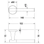 Тримач туалетного паперу DURAVIT STARCK T 0099374600, чорний матовий