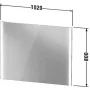 Дзеркало з підсвічуванням DURAVIT XVIU XV70330B2B20000, 1020x800x40 мм, чорний матовий