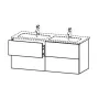 Тумба під умивальник DURAVIT L-CUBE LC625903838, 1290x481 з 4 шухлядами, сірий
