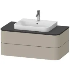 Тумбочка під умивальник DURAVIT HAPPY D.2 PLUS HP497109292, для підвісної консолі 1000х500 мм, кам'яно-сіра, сірий