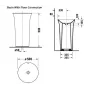Умивальник окремостоячий DURAVIT WHITE TULIP 2702500070, 500 мм