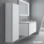 Шафка L-Cube DURAVIT L-CUBE LC1180L4343, зі скляними поличками 40х176 см, петлі зліва, білий матовий