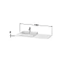 Стільниця для умивальника DURAVIT HAPPY D.2 PLUS HP031KL7171, 130 см чаша ліворуч, дуб середземноморський, деревина