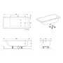 Ванна акрилова GEBERIT SELNOVA SQUARE 180x80 554.386.01.1 з ніжками