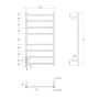 Сушарка для рушників електрична VOLLE CUADRO 500x900 9234.000107, білий