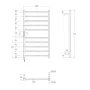 Сушарка для рушників електрична VOLLE 500x900 CAMPO 9210.000104, чорний