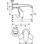 Змішувач для умивальника HANSGROHE VIVENIS 75050670, чорний