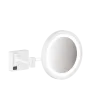 Дзеркало для гоління з підсвічуванням HANSGROHE ADDSTORIS 41790700, білий матовий