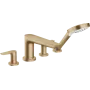 Змішувач для ванни на 4 отвори HANSGROHE TALIS E 71748140, бронза сатин