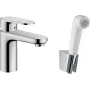 Змішувач для умивальника з гігієнчіним душем HANSGROHE VERNIS BLEND 71215000, білий