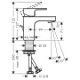 Змішувач для умивальника HANSGROHE VERNIS SHAPE 71560670, чорний