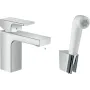 Змішувач для умивальника з гігієнчіним душем HANSGROHE VERNIS SHAPE 71216000, білий