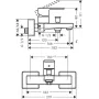Змішувач для ванни HANSGROHE VERNIS SHAPE 71450670, чорний
