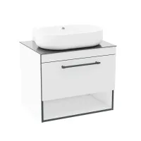 Тумба з умивальником IMPRESE BLACK EDGE f32117W, білий