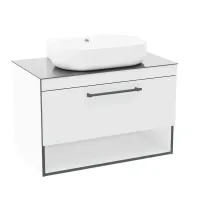 Тумба з умивальником IMPRESE BLACK EDGE f32119W, білий
