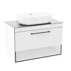 Тумба з умивальником IMPRESE BLACK EDGE f32119W, білий