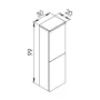 Пенал для ванної кімнати IMPRESE BLACK EDGE f32113OK, дуб
