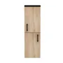 Пенал для ванної кімнати IMPRESE BLACK EDGE f32113OK, дуб