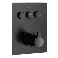 Змішувач прихованого монтажу з термостатом IMPRESE SMART CLICK ZMK101901236, чорний