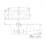 Ванна кварилова VILLEROY & BOCH SUBWAY 3.0 UBQ170SBW2DV-01, 170x75 см, білий