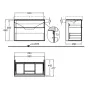 Тумба для ванної кімнати GEBERIT ICON 840390000, білий