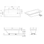 Ванна акрилова GEBERIT SELNOVA SQUARE 170x75 554.285.01.1 з ніжками