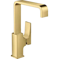 Змішувач для раковини зі зливним клапаном HANSGROHE METROPOL 32511990, золото глянсовий