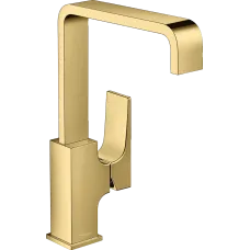 Змішувач для раковини зі зливним клапаном HANSGROHE METROPOL 32511990, золото глянсовий