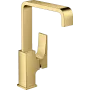 Змішувач для раковини зі зливним клапаном HANSGROHE METROPOL 32511990, золото глянсовий