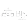 Змішувач для ванни VOLLE PARDO 1548.030106, графітовий