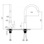 Змішувач для кухні VOLLE CRUZE 1547.110106, графітовий