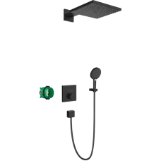 Душова система з термостатом HANSGROHE RAINDANCE E 27939670, чорний матовий