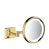 Дзеркало для гоління з підсвічуванням HANSGROHE ADDSTORIS 41790990, золото глянсовий