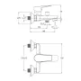 Змішувач для ванни IMPRESE MODUS f03208201SR, хром
