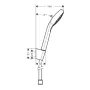 Гарнітур душовий HANSGROHE MY SELECT E 26729400, хром з білим
