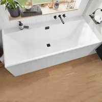 Ванна акрилова VILLEROY & BOCH COLLARO UBA160COR2DV-01, 160x75 см із панеллю, білий
