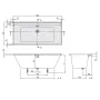 Ванна акрилова VILLEROY & BOCH COLLARO UBA160COR2DV-01, 160x75 см із панеллю, білий