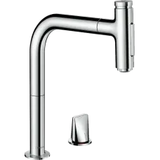 Змішувач для кухонної мийки з висувним душем HANSGROHE METRIS 73818000