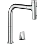 Змішувач для кухонної мийки з висувним душем HANSGROHE METRIS 73818000