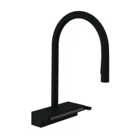 Змішувач для кухонної мийки з висувним душем HANSGROHE AQUNO SELECT M81 73831670, чорний матовий
