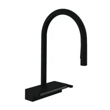 Змішувач для кухонної мийки з висувним душем HANSGROHE AQUNO SELECT M81 73831670, чорний матовий