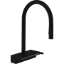 Змішувач для кухонної мийки з висувним душем HANSGROHE AQUNO SELECT M81 73831670, чорний матовий