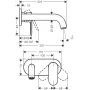 Змішувач для раковини настінний HANSGROHE VERNIS SHAPE 71578000