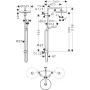 Showerpipe 280 1jet AXOR ONE 48790670, прихованого монтажу, чорний