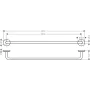 Рушникотримач і рейлінг AXOR UNIVERSAL CIRCULAR 42860000, 600 мм