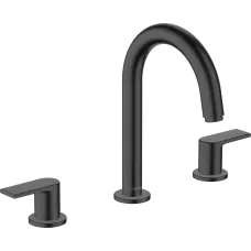 Змішувач для раковини зі зливним гарнітуром HANSGROHE VERNIS SHAPE 71563670, чорний матовий
