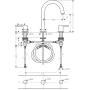 Змішувач для раковини зі зливним гарнітуром HANSGROHE VERNIS SHAPE 71563670, чорний матовий