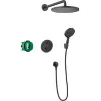 Душова система з термостатом HANSGROHE CROMA 27961670, чорний матовий