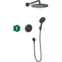 Душова система з термостатом HANSGROHE CROMA 27961670, чорний матовий