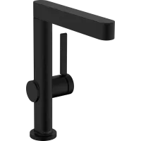 Змішувач для раковини зі зливним гарнітуром HANSGROHE FINORIS 76060670, чорний матовий